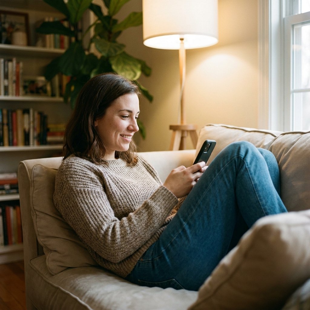 Paciente recebendo lembrete no celular